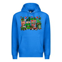 True Royal christmas tractor coffee cups Premium Hoodie - texasbilliewilder