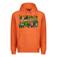 Carrot christmas tractor coffee cups Premium Hoodie - texasbilliewilder