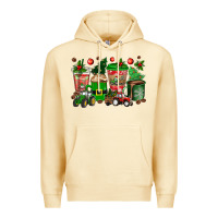 Pina Colada christmas tractor coffee cups Premium Hoodie - texasbilliewilder