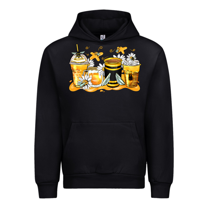 Bumble Bee Coffee Cups Urban Hoodie by Zillion Design Studio | Teevron
