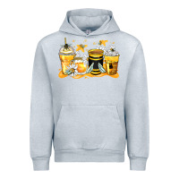 Heather Grey bumble bee coffee cups Urban Hoodie - Zillion Design Studio