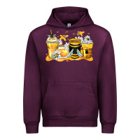 Mauve Wine bumble bee coffee cups Urban Hoodie - Zillion Design Studio