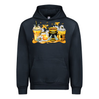 Navy bumble bee coffee cups Urban Hoodie - Zillion Design Studio