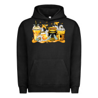 Pigment Black bumble bee coffee cups Urban Hoodie - Zillion Design Studio