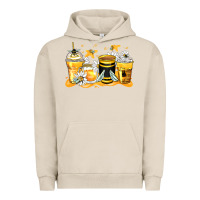 Pigment French Oak bumble bee coffee cups Urban Hoodie - Zillion Design Studio