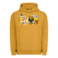 Pigment Peanut Butter bumble bee coffee cups Urban Hoodie - Zillion Design Studio