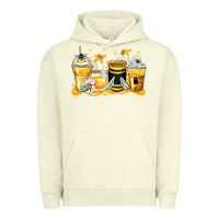 Pigment Pistachio bumble bee coffee cups Urban Hoodie - Zillion Design Studio