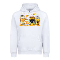 White bumble bee coffee cups Urban Hoodie - Zillion Design Studio