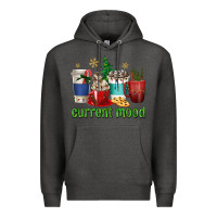 Charcoal Heather coffee cups current mood Premium Hoodie - texasbilliewilder