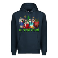 Navy coffee cups current mood Premium Hoodie - texasbilliewilder