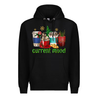 Black coffee cups current mood Premium Hoodie - texasbilliewilder
