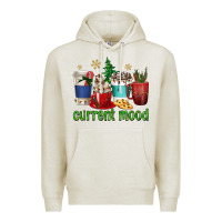 Oatmeal Heather coffee cups current mood Premium Hoodie - texasbilliewilder