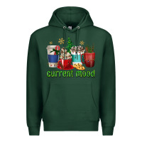 Sports Green coffee cups current mood Premium Hoodie - texasbilliewilder