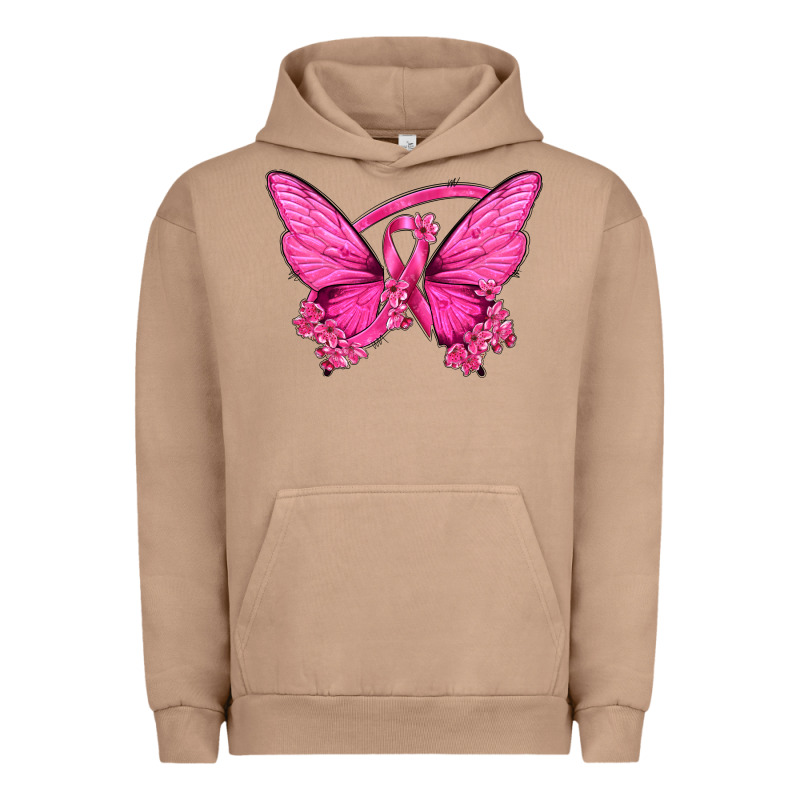Breast Cancer Butterfly Urban Hoodie by texasbilliewilder | Teevron