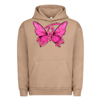 Pigment Burro Breast Cancer Butterfly Urban Hoodie - texasbilliewilder