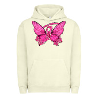 Pigment Pistachio Breast Cancer Butterfly Urban Hoodie - texasbilliewilder