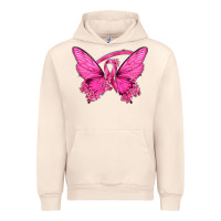 Sandshell Breast Cancer Butterfly Urban Hoodie - texasbilliewilder