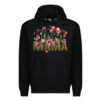 Black flowers blessed mama Premium Hoodie - Zillion Design Studio
