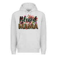 Dove Grey flowers blessed mama Premium Hoodie - Zillion Design Studio