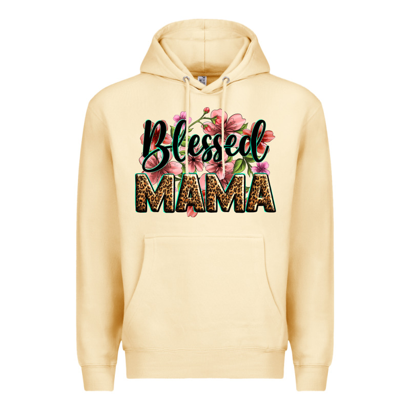 Flowers Blessed Mama Premium Hoodie by Zillion Design Studio | Teevron