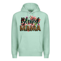 Seafoam flowers blessed mama Premium Hoodie - Zillion Design Studio