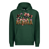 Sports Green flowers blessed mama Premium Hoodie - Zillion Design Studio