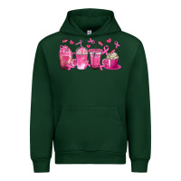 Forest Green Breast Cancer Coffee Cups Urban Hoodie - texasbilliewilder