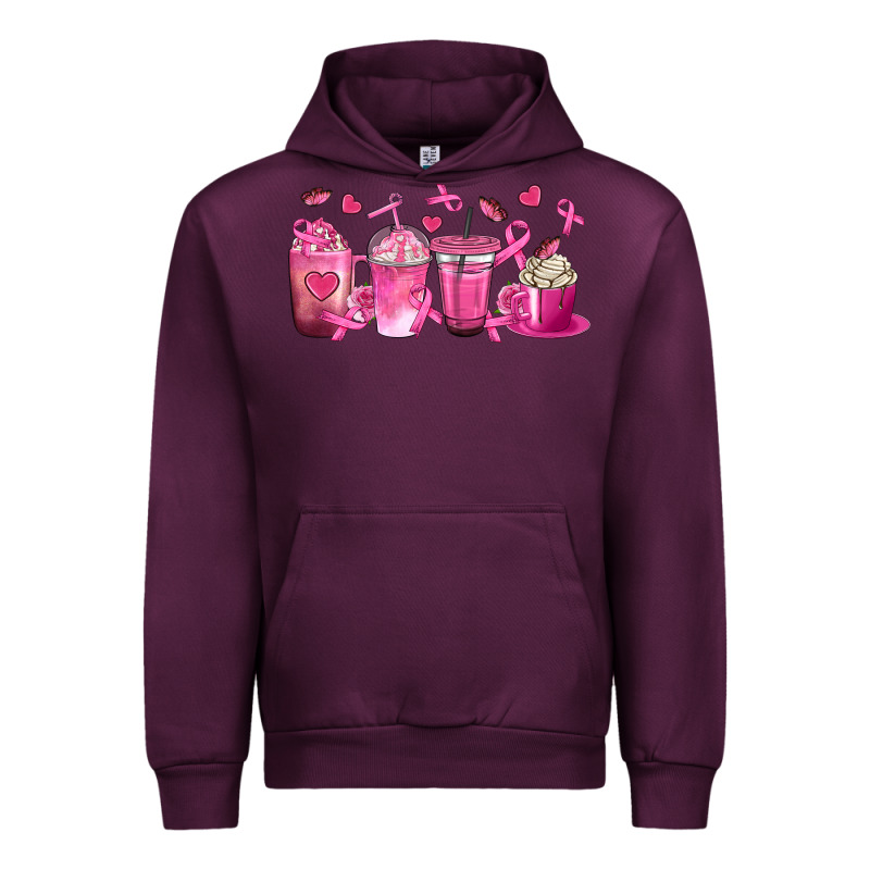 Breast Cancer Coffee Cups Urban Hoodie by texasbilliewilder | Teevron