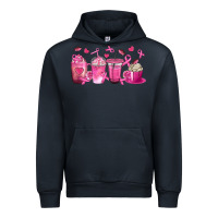 Navy Breast Cancer Coffee Cups Urban Hoodie - texasbilliewilder