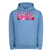Pigment Pebble Blue Breast Cancer Coffee Cups Urban Hoodie - texasbilliewilder