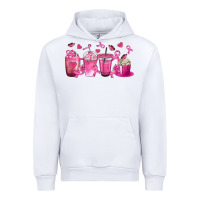 White Breast Cancer Coffee Cups Urban Hoodie - texasbilliewilder
