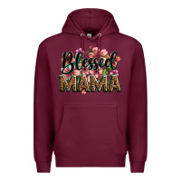 Burgundy flowers blessed mama Premium Hoodie - Zillion Design Studio