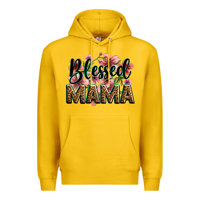 Flowers Blessed Mama Premium Hoodie by Zillion Design Studio | Teevron