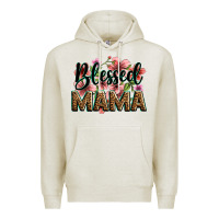 Oatmeal Heather flowers blessed mama Premium Hoodie - Zillion Design Studio
