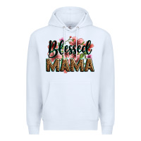 White flowers blessed mama Premium Hoodie - Zillion Design Studio