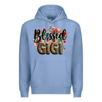 Colony Blue flowers blessed gigi Premium Hoodie - Zillion Design Studio