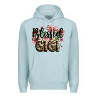 Blue Mist flowers blessed gigi Premium Hoodie - Zillion Design Studio