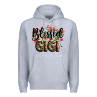Heather Grey flowers blessed gigi Premium Hoodie - Zillion Design Studio