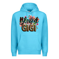 Ocean Blue flowers blessed gigi Premium Hoodie - Zillion Design Studio