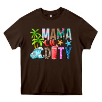 Chocolate Brown Mama Of Duty Heavy Core Tee - CowhideDigitalArt