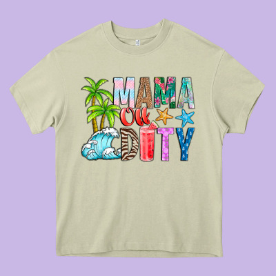 Mama Of Duty Heavy Core Tee Designed By Cowhidedigitalart