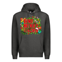 Charcoal Heather one merry teacher Premium Hoodie - texasbilliewilder