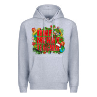 Heather Grey one merry teacher Premium Hoodie - texasbilliewilder