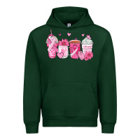 Forest Green breast cancer coffee cups Urban Hoodie - Zillion Design Studio
