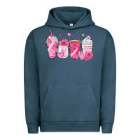 Pigment Midnight Navy breast cancer coffee cups Urban Hoodie - Zillion Design Studio