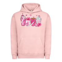 Pigment Salmon breast cancer coffee cups Urban Hoodie - Zillion Design Studio