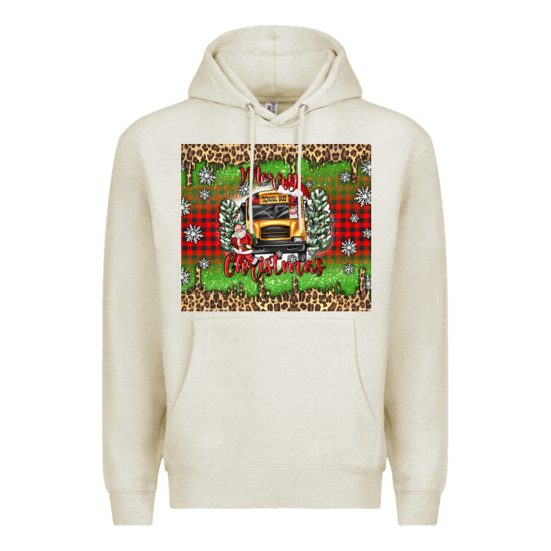 Christmas School Bus Premium Hoodie by texasbilliewilder | Teevron