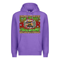 Purple Christmas school bus Premium Hoodie - texasbilliewilder