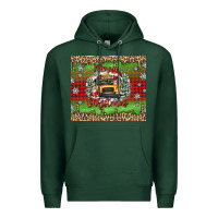 Sports Green Christmas school bus Premium Hoodie - texasbilliewilder