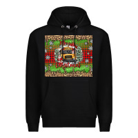 Black Christmas school bus Premium Hoodie - texasbilliewilder